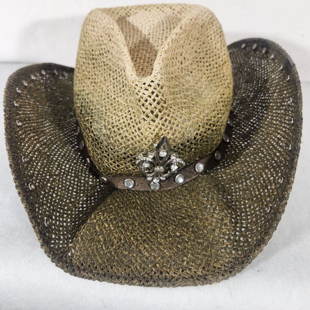 Peter Grimm Cowboy Straw Western Hat Unisex One Size Festival
